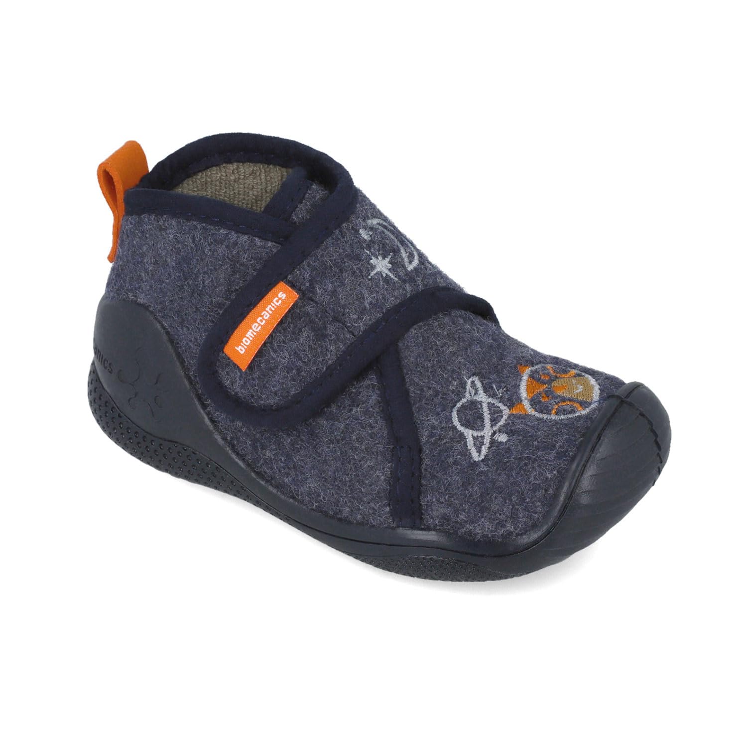 Biomecanics 251144-B168 | Zapatillas de Casa Niño Bebé Gris Oscuro con Cierre Ajustable | Suela Antideslizante | Plantilla Extra