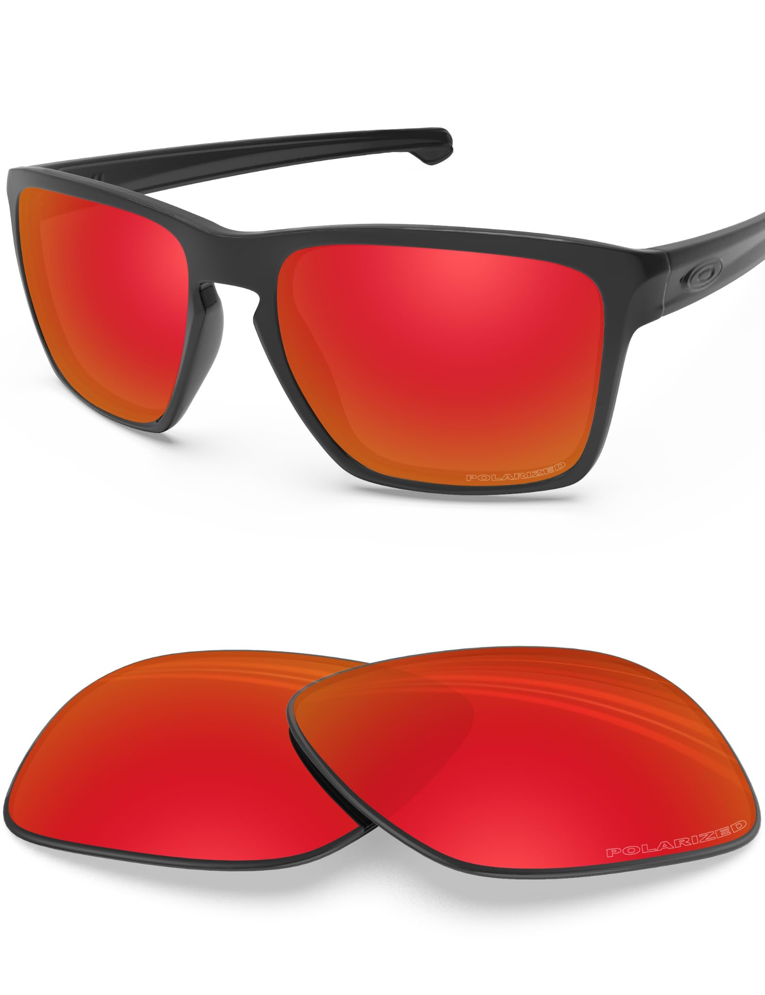 Blazerbuck Men's Fire Red - Polarized Anti-Salt Polarized Replacet Lenses For Oakley Sliver Oo9262 - Fire Red