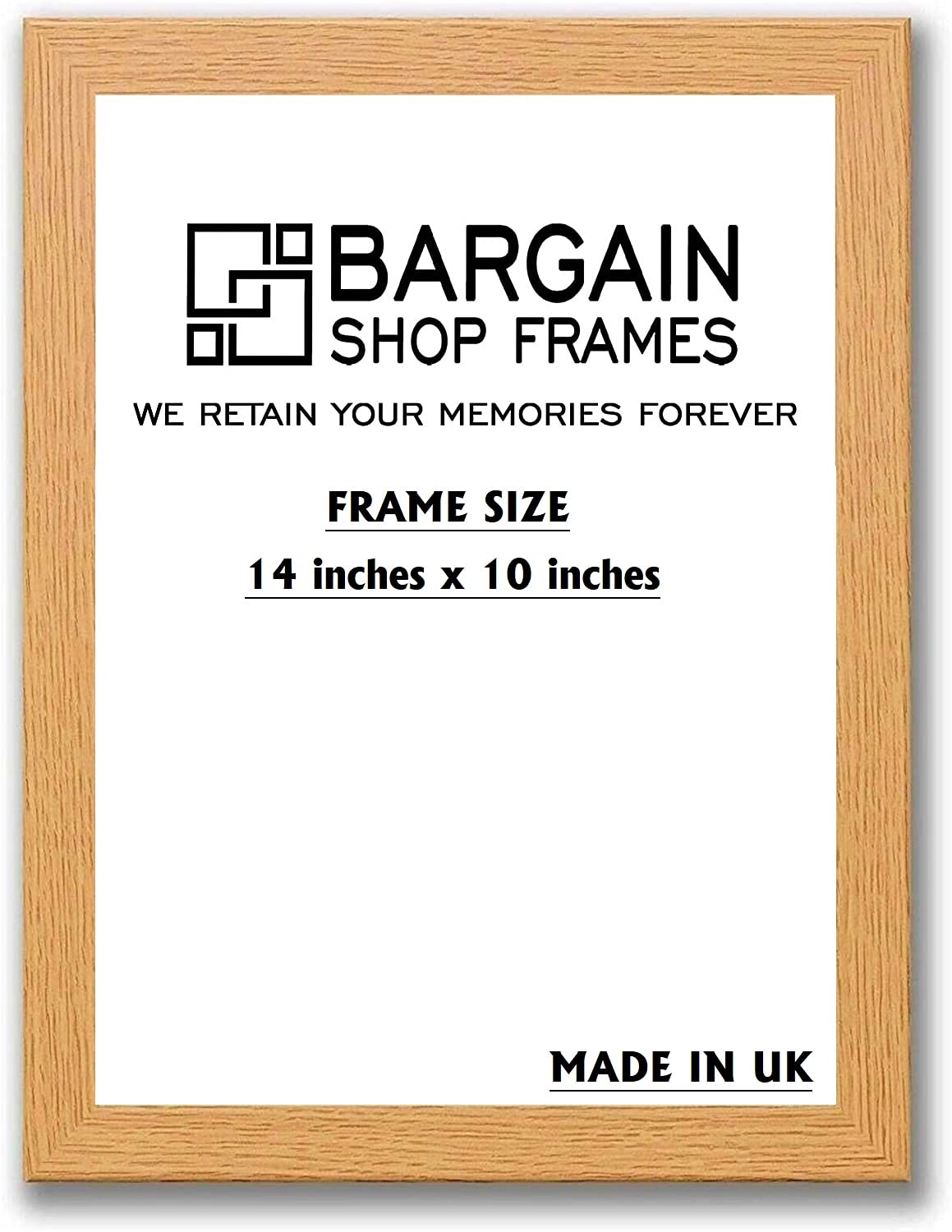 Bargain Shop Az Oak Wooden Effect Picture Photo Poster Frames (14" X 10" (355.6Mm X 254Mm))