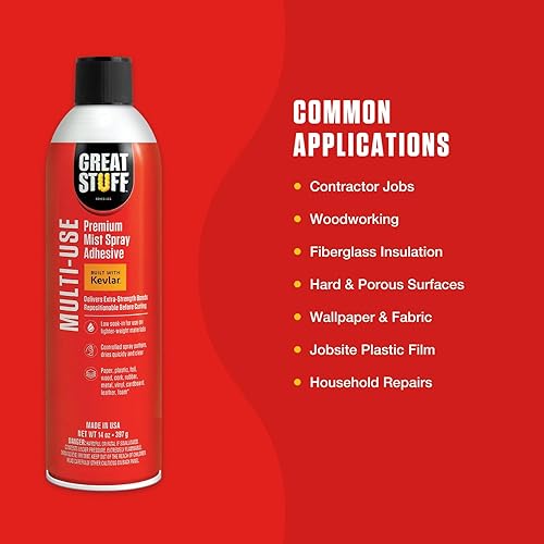 Miniatura 5 de Great Stuff Adhesivo de alta resistenciamultiuso, paquete de 2 unidades, 14 onzas, aerosol
