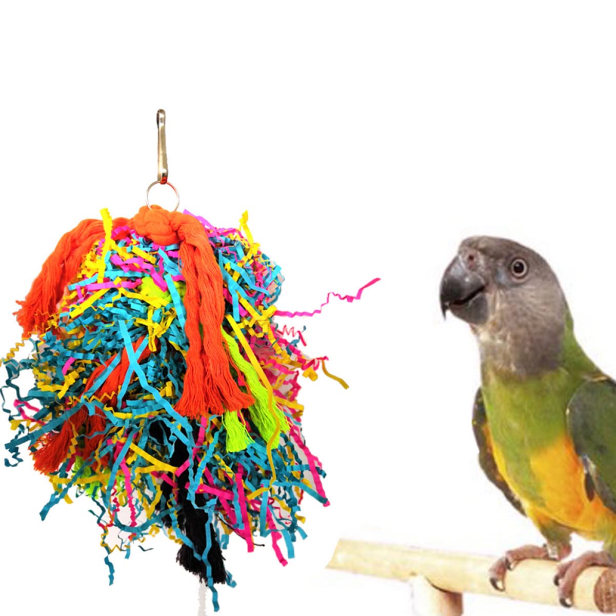 VANZACK 9 Piezas De Juguete De Madera Jaula para Pájaros Jaula para Pájaros Columpio Juguetes para Periquitos Jaula para Pájaros Juguete para Loros Herramienta para Masticar