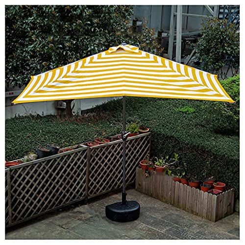 Parasol de jardín de 250cm impermeable tipo media sombrilla con base