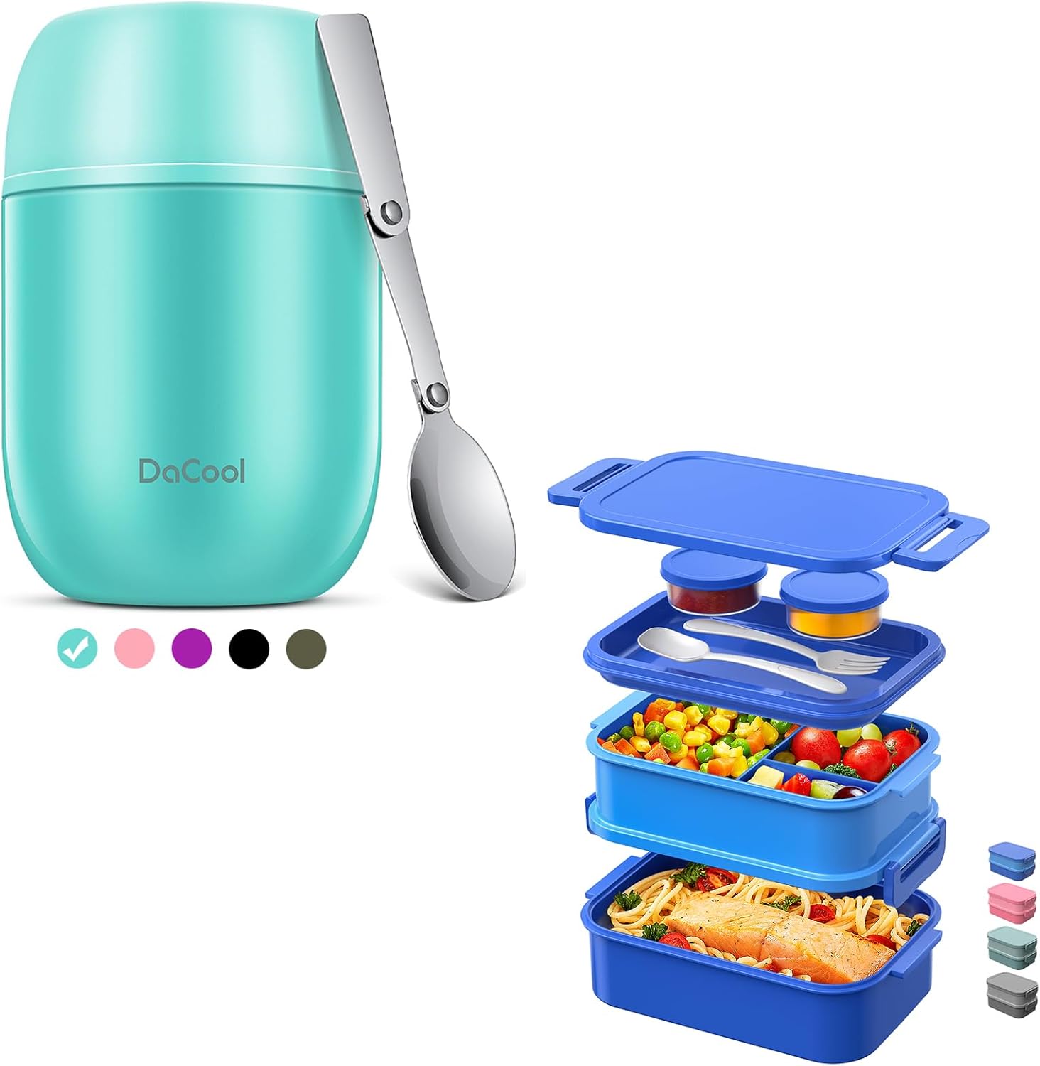 DaCool Food Thermos for Hot Food 16 Ounce Vacuum Stainless