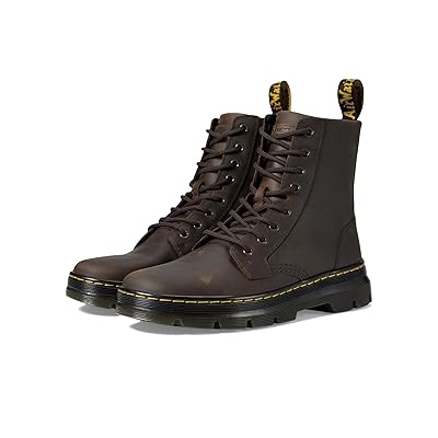 Dr. Martens Combs Leather Shoes Dark Brown Crazy Horse