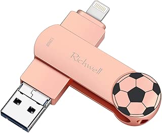 USB Flash Drive 128GB for iPhone Photo Stick iOS Flash Drive 3in1 USB3.0 for iPad Memory Stick External Storage USB Thumb Drive Richwell Compatible iPhone iPad Mac Android and Computer (Pink128G-YT) - coolthings.us