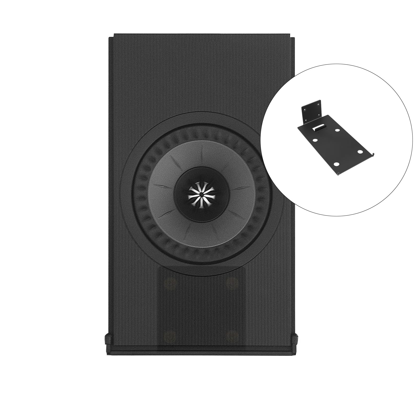 Elegante supporto acustico in metallo nero per Coda W Bookshelf Soundbar Staffa di montaggio a parete migliora l'ascolto per Coda W Soundbar Stand