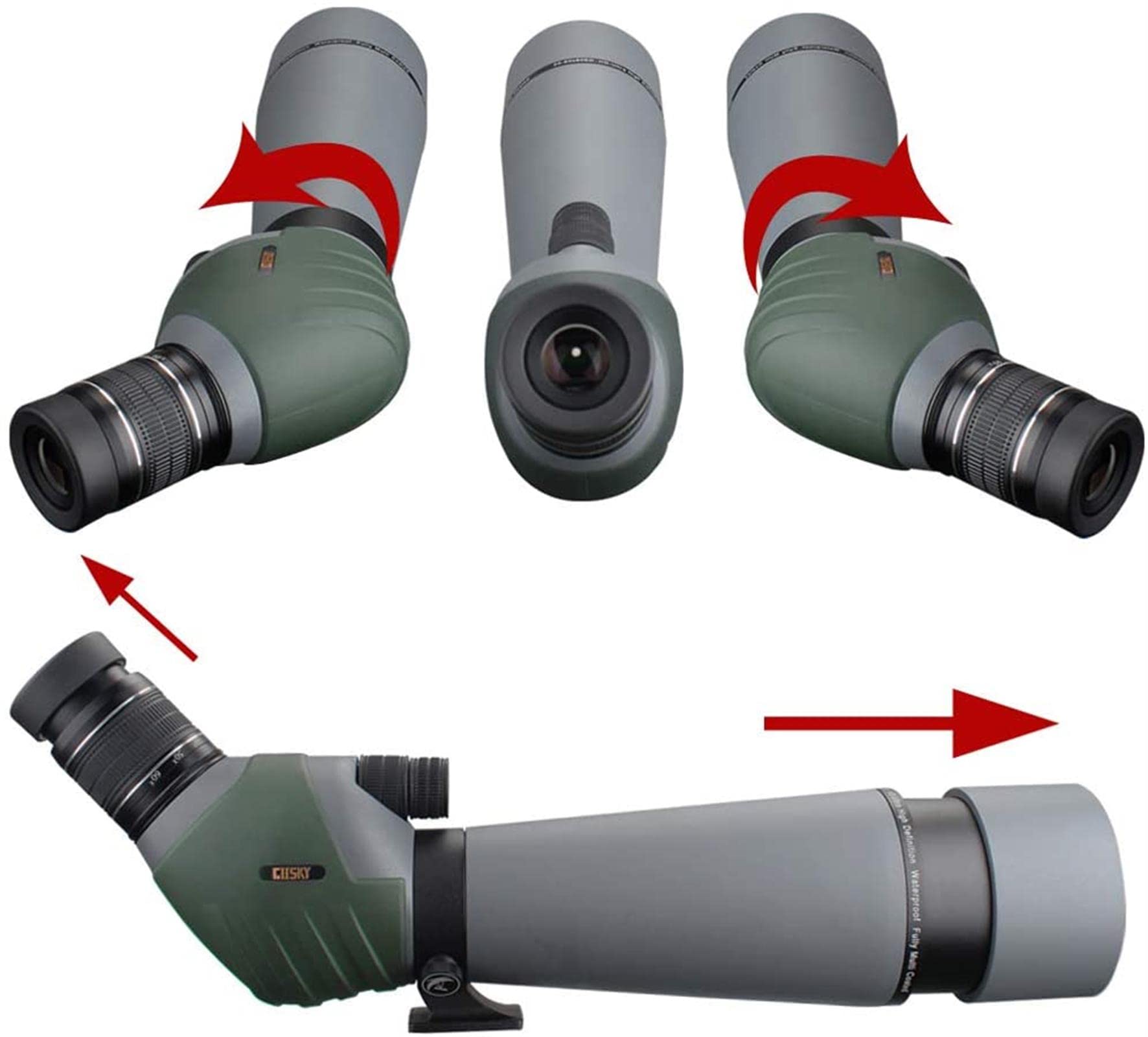 Gosky ED Double Focus Spotting Scope with 2060x 80mm with Smartphone Adapter, Spotting Scopes