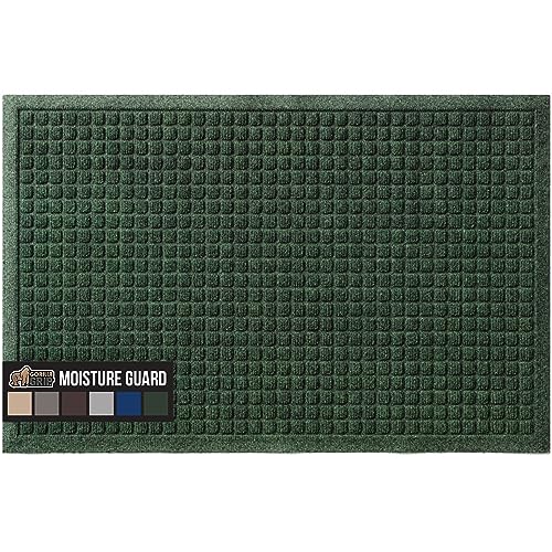 Gorilla Grip Original Ultra Water Absorbent Door Mat, 29x17, Traps Dirt