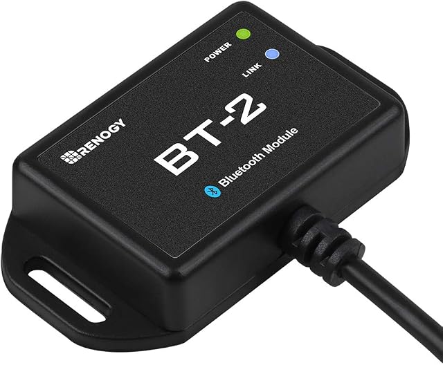 Renogy BT-2 Bluetooth Module RJ45 Communication Port Wirelessly Monitor Real-time Insight Precise Control, Compatible Solar Charge Controllers, Battery Charger, Inverter, BT-2 RS485