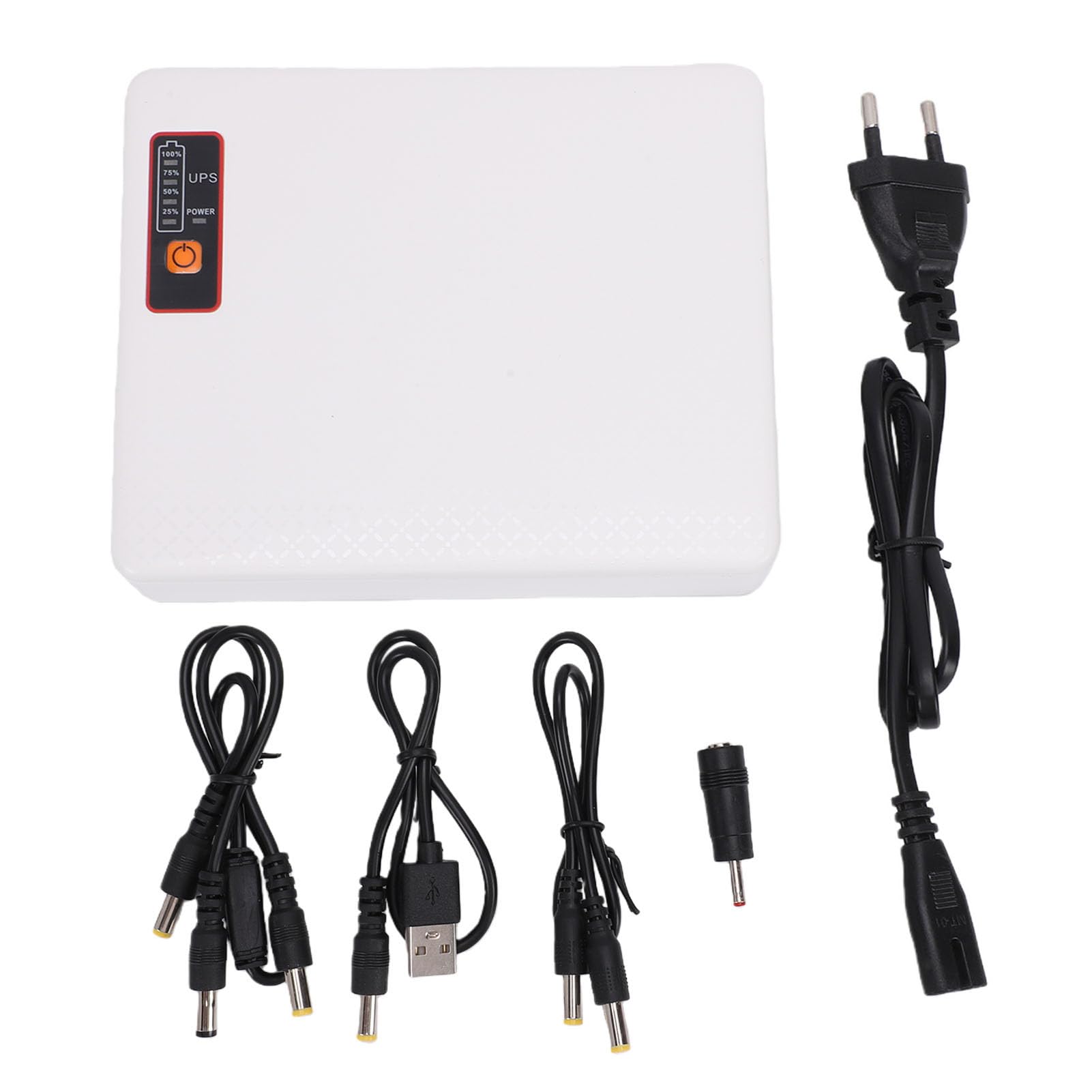 Generic Batteria di Riserva Mini UPS Ad Alta Sicurezza per Telecamera Modem Router, capacità 8000 MAh per Funzionamento Continuo, Accessori Completi Inclusi (Spina europea)