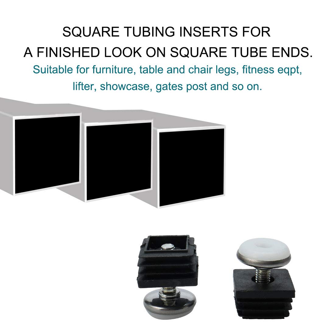 uxcell Adjustable Leveling Feet 25 x 25mm Inserts Furniture Table Glide 4 Pcs — view 6