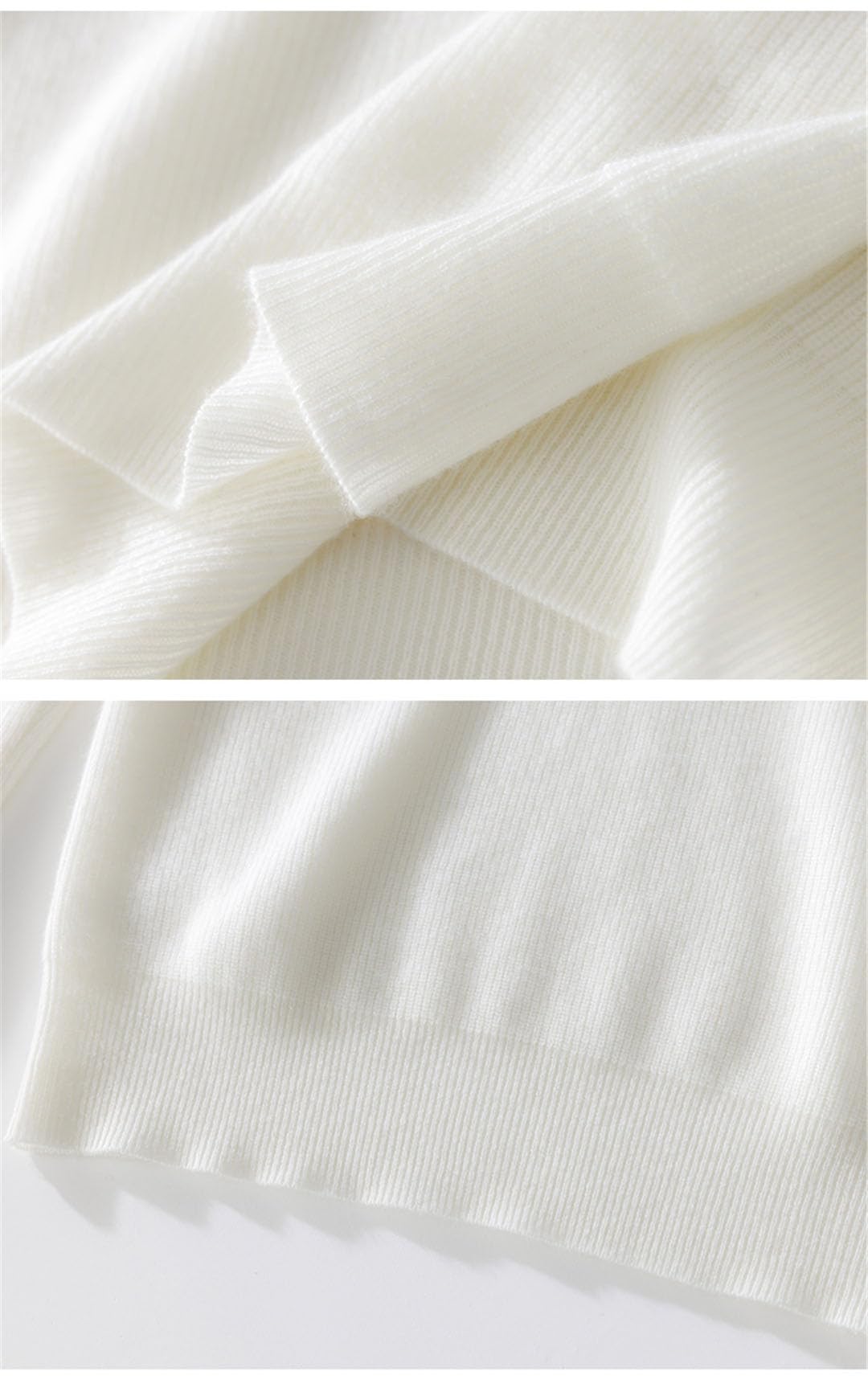 Vogrtcc Maglione Girocollo da Donna Top in Cashmere A Maniche Lunghe in Lana A Maglia Larga