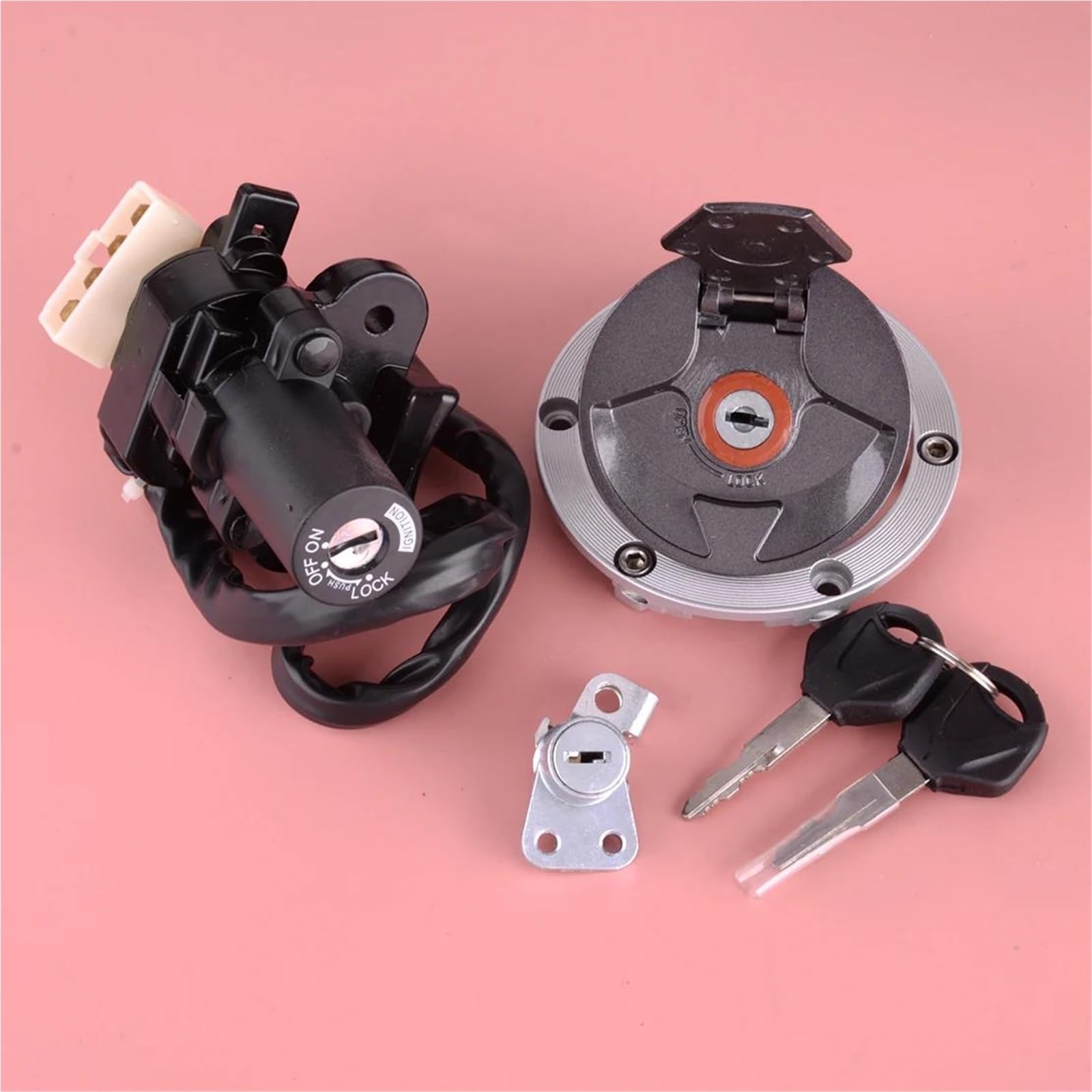 Llaves y bloqueo de tanque con interruptor para Kawasaki Ninja 250R 1988-2007 8