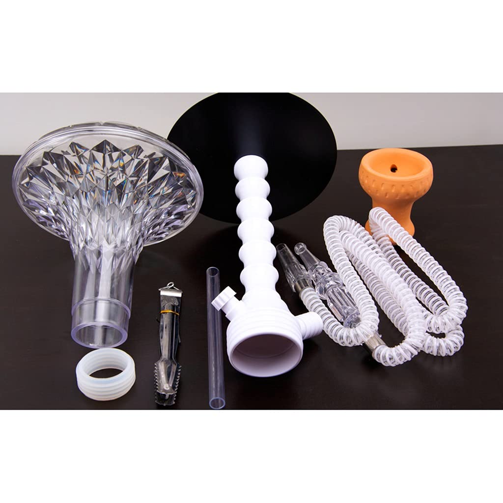 Completo Juego de Cachimba, 1 Manguera Kit de Cachimba con Cachimba Accesorios Acrílico Vidrio Florero de Agua para Fumar (Color : Red)