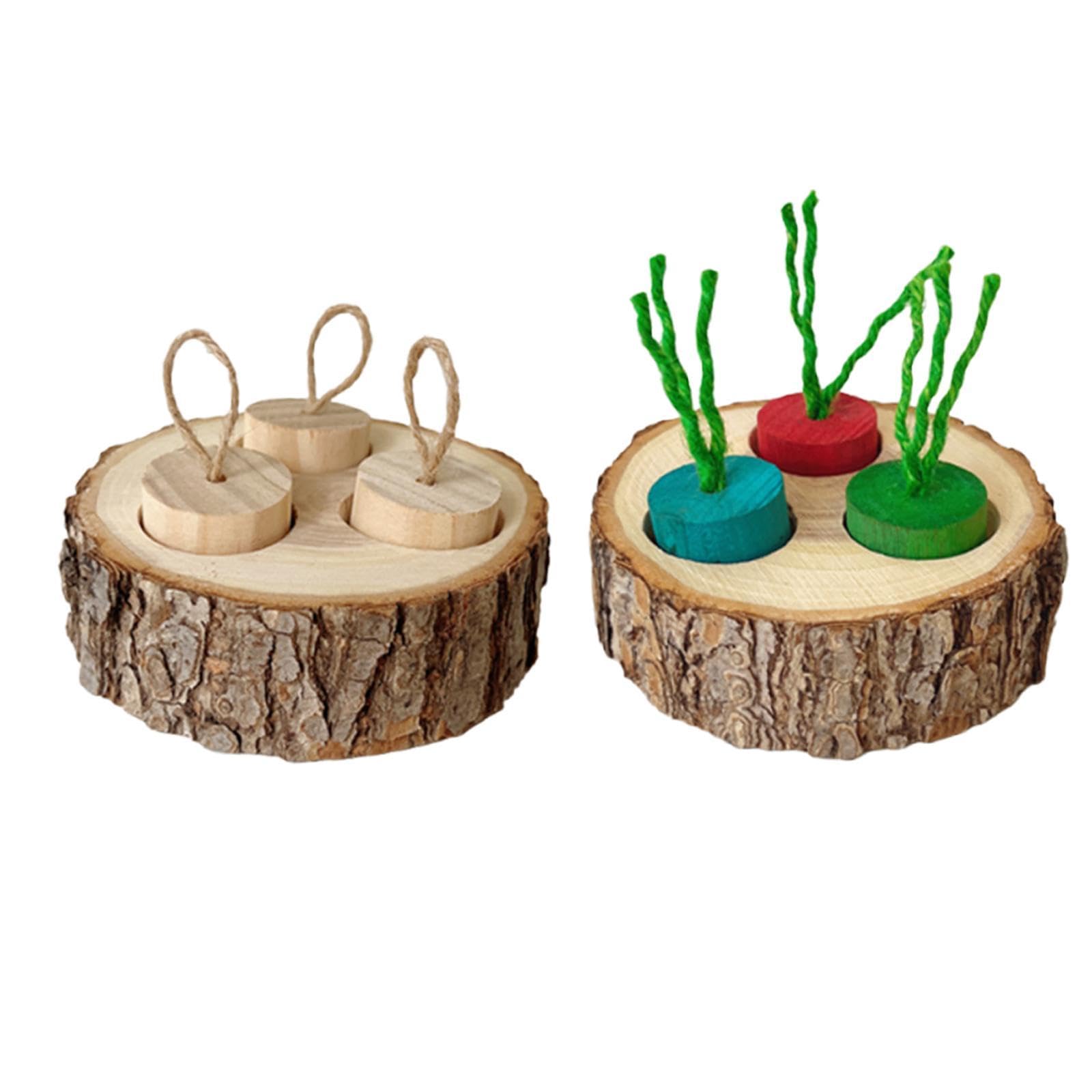 bnf® Hamster Foraging Toy Hide Treats Chewing Feeding for Small Pets Gerbil Mouse Wood Color|Pet Supplies | Small Animal Supplies | Exercise & Toys-image-10