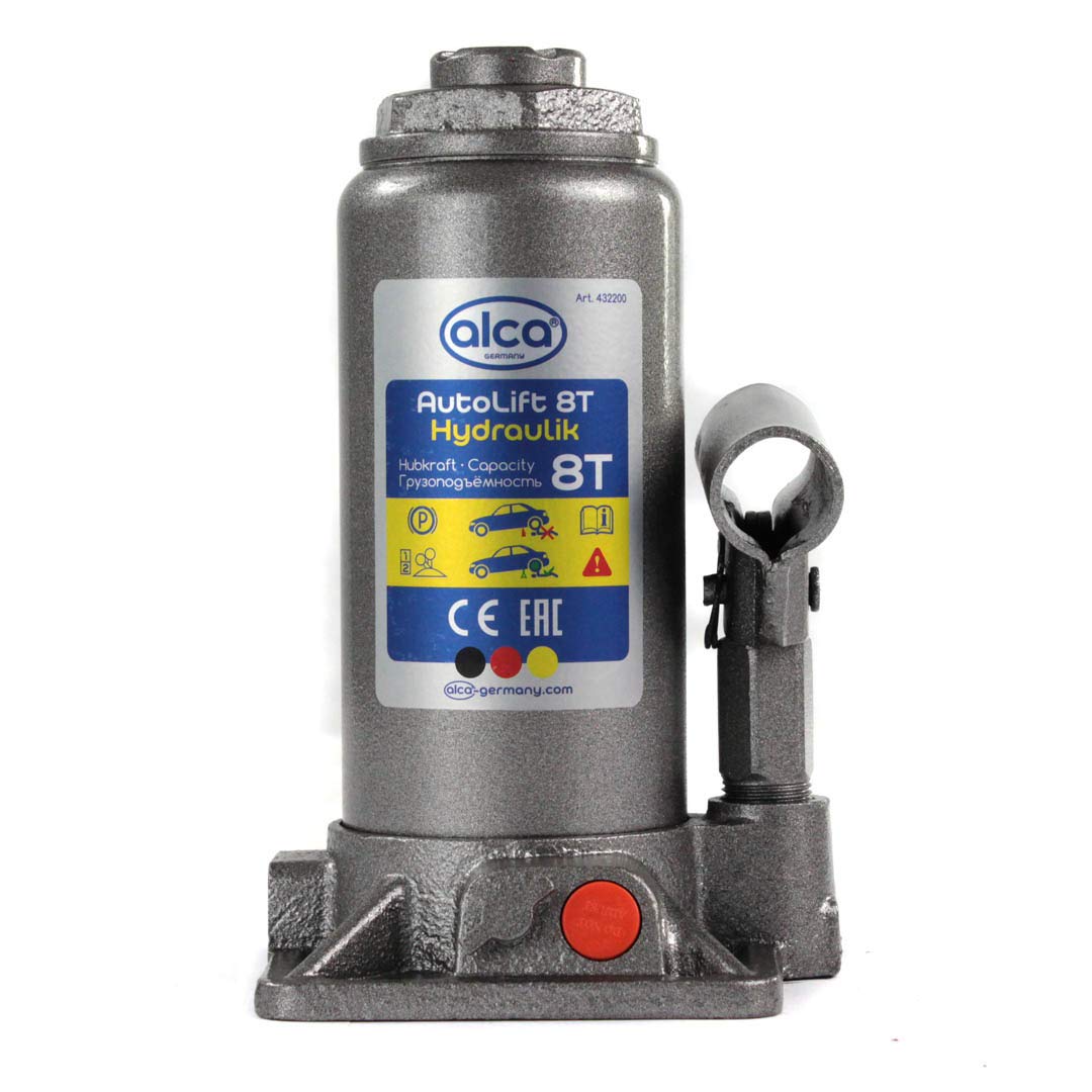 Alca Germany 8 ton hydrauliczny podnośnik do butelek stojak do podnoszenia samochodu/van/łodzi/przyczepy kempingowej
