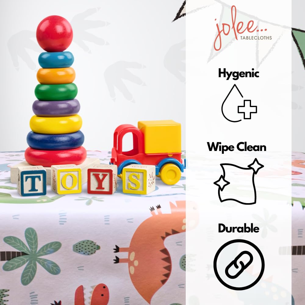 Jolee Fabrics Hygienic Kids Tablecloth, Wipe Clean PVC Vinyl Plastic Table Cover, Round, Square And Rectangle - Image 2