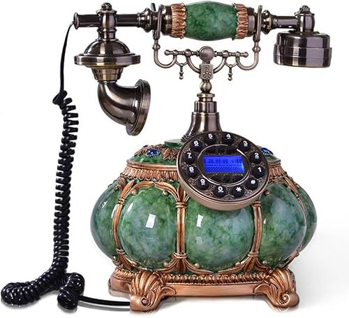 JFGJL Resin Retro Vintage Antique Fixed Telephones landline Phone for Home Office telefono