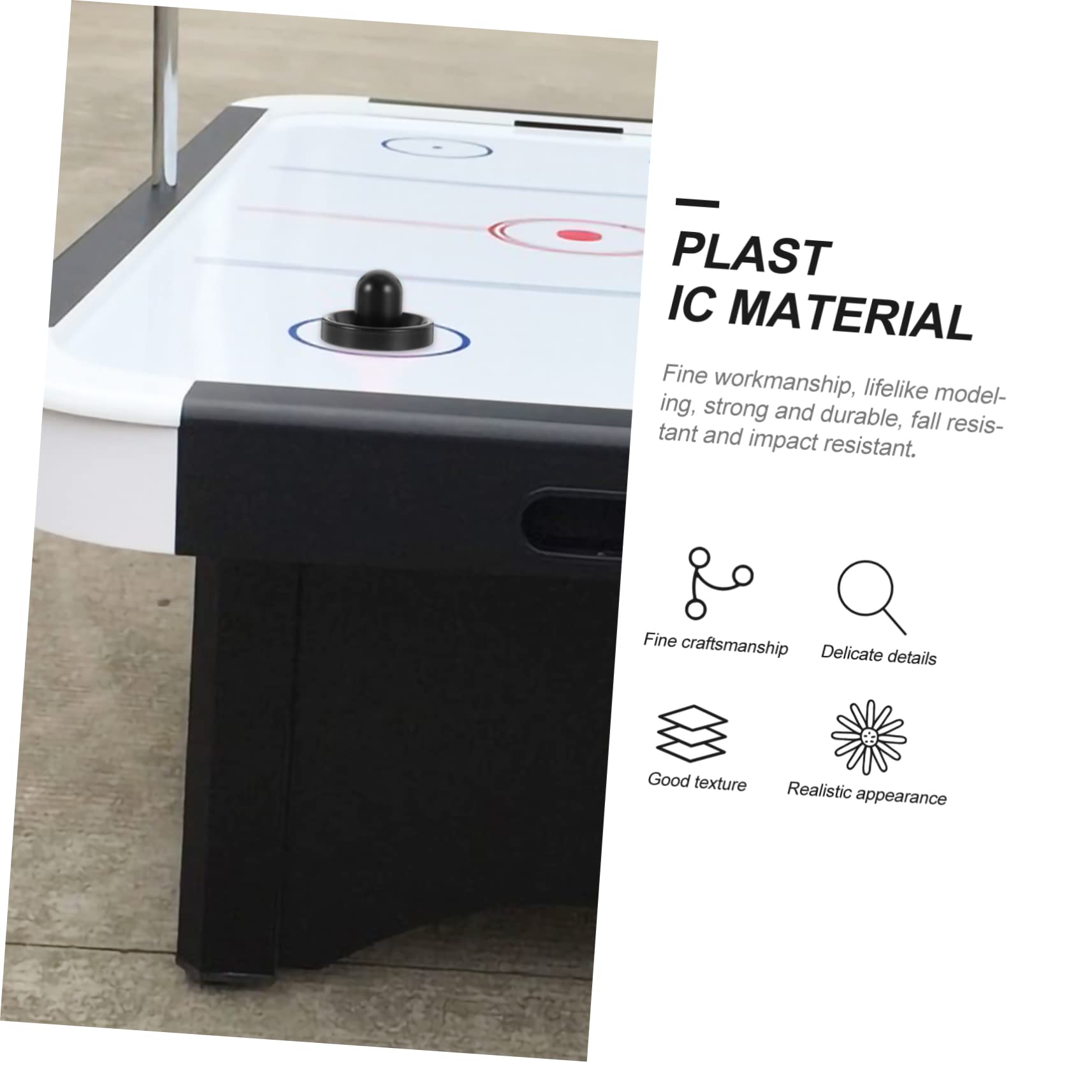 Mipcase Sets Mini Air Hockey Table Parts Plastic Pucks Pushers Goalies Hockey Accessories Fun for Ages