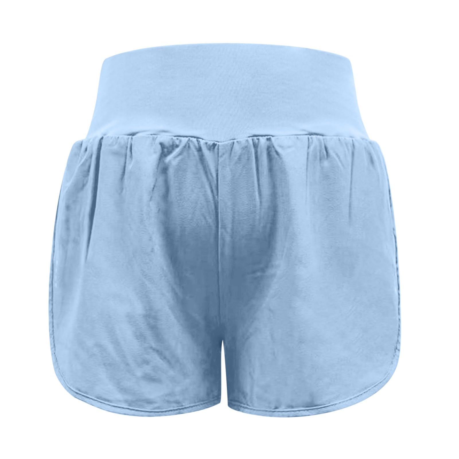 Laufshorts Damen 2-in-1 Anti-Durchsichtig mit Seitentaschen & Reißverschlusstasche am Bund – High Waist Sportshorts schnelltrocknend für Yoga & Training