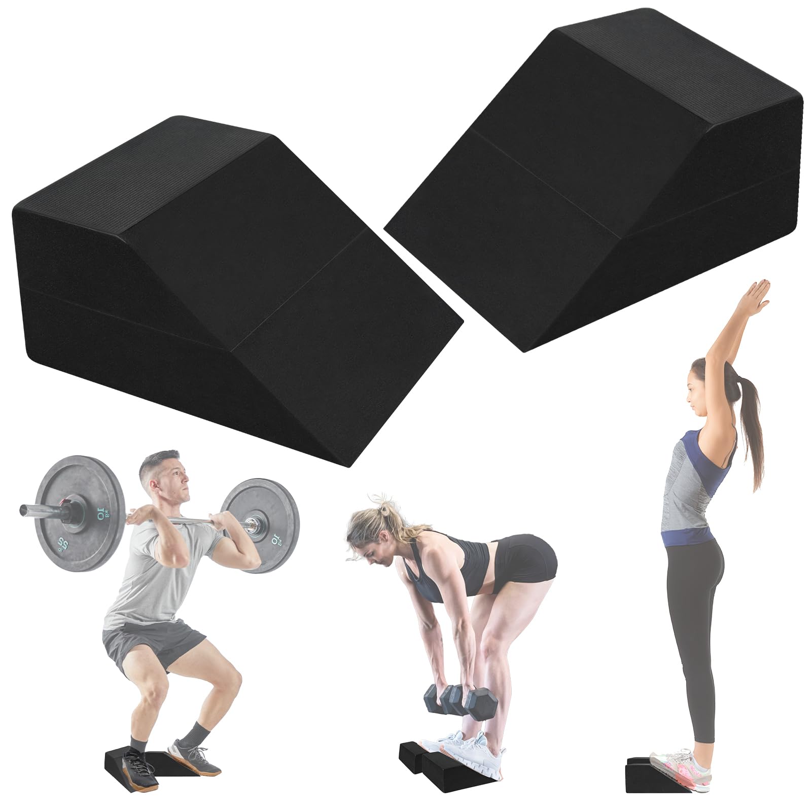 Planche D'étirement Pour Mollets - Bloc De Yoga En EVA Antidérapant, Portable - Améliore Squats Et Flexibilité - 10