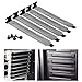 YCDC 5 coperture per slot PCI nere,Piastra di chiusura per filtro antipolvere in acciaio duro,Coperture per slot ventilate per custodie per computer con 5 viti