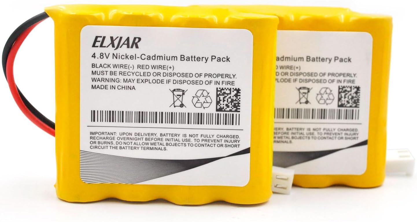 (2-Pack) (ONLY 1 in Box)4.8V 900mAh Ni-CD Battery Replacement for Kaufel 850.0060 NIC0754 Dual-Lite 12-790 0120790 0020520T Emergency Exit Light