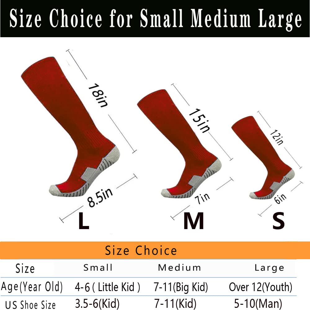 Fußballsocken, 3/12 Paar, Team-Sport, kniehoch, atmungsaktiv, Fußballsocken für Herren, Jugendliche, Kinder, Jungen, Rot, 12 Paar, Medium