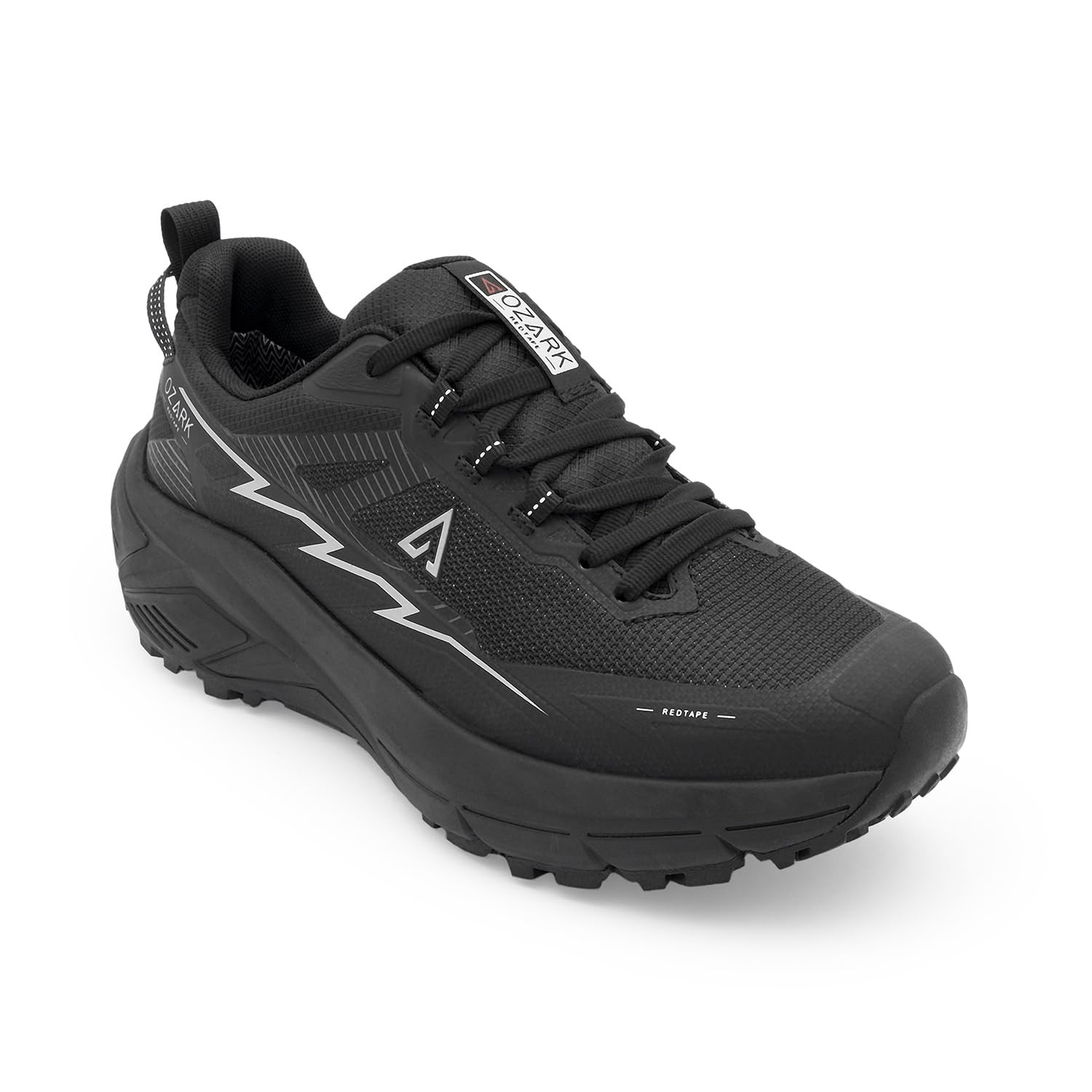 Red Tape Ozark Black Hiking Shoes for Men | Low-Cut Outdoor-image-32