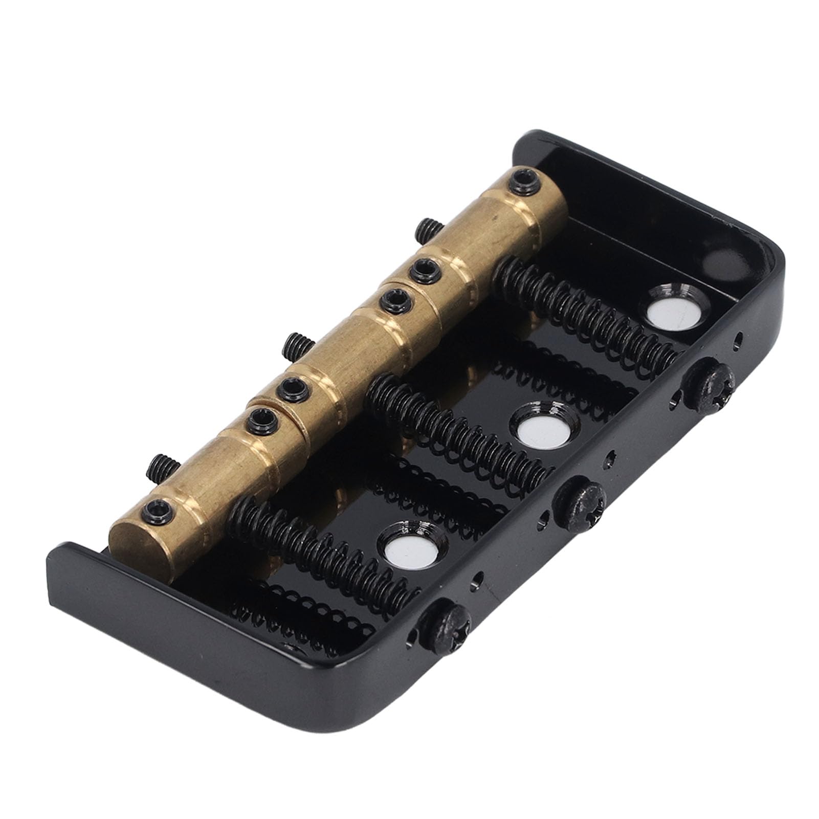 Electric Guitar Bridge, Short Electric Guitar Bridge, Long Service Life, Professional Brass Saddle 3, Perfect for Replacement (Black) - Image 2