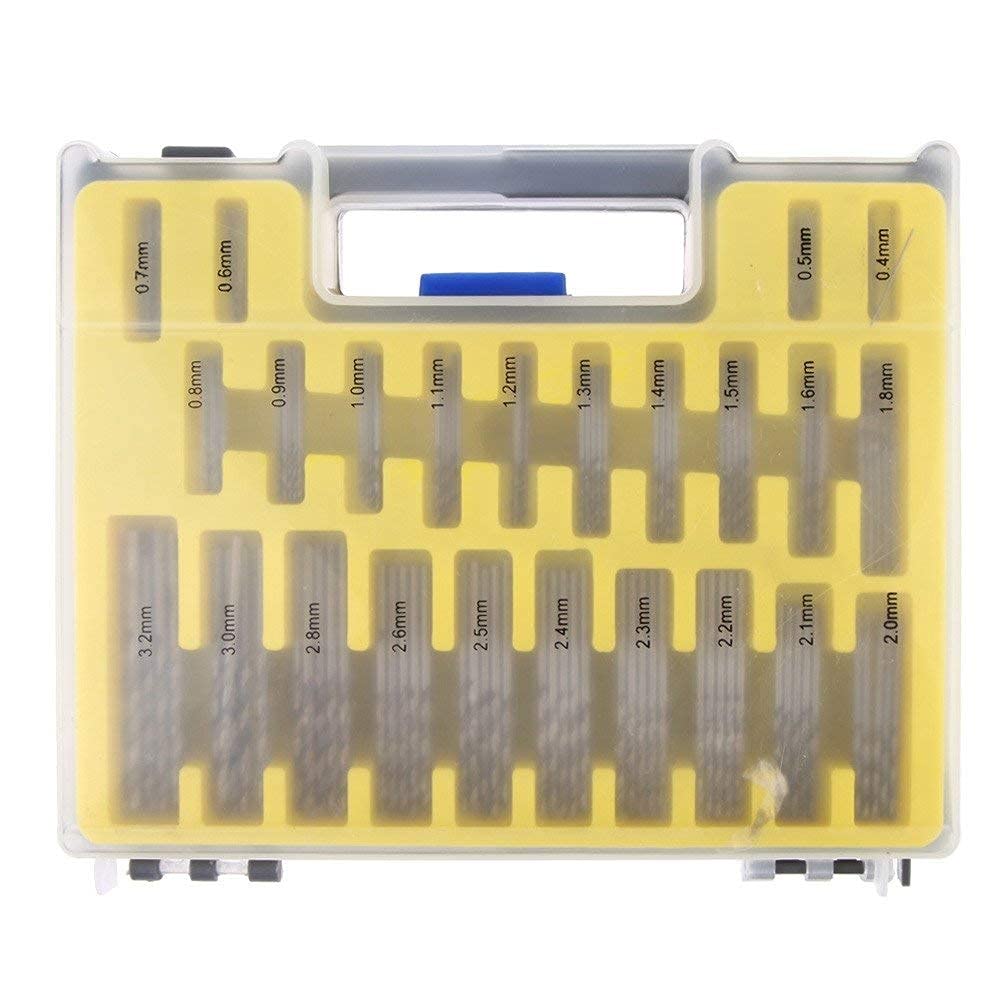 Set di Punte per Trapano Mini Twist Drill Bit Kit 0.4mm-3.2 Micro Precision Twist Drill 150Pcs con Custodia per PCB Crafts Jewelry Drilling Tool