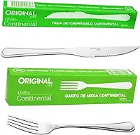 ORIGINAL LINE - Jogo Garfo e Faca Inox 24 Pecas Faqueiro/Talheres