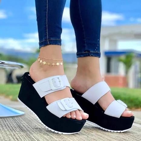 Amazon.com: dihui Sandalias de sandwear de gran tamaño, tamaño grueso,  sandalias de sandwear blancas-6.5, sandalias de cuña de las señoras : Todo  lo demás