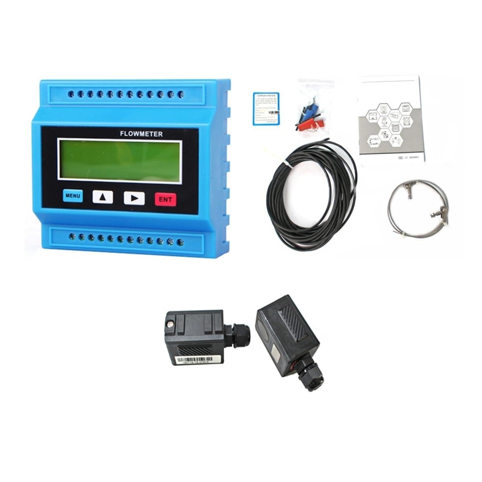 HHB18I TUF2000M modular flowmeter external clamp type pipeline type volumetric flowmeter(Host plus TS-2-HT)