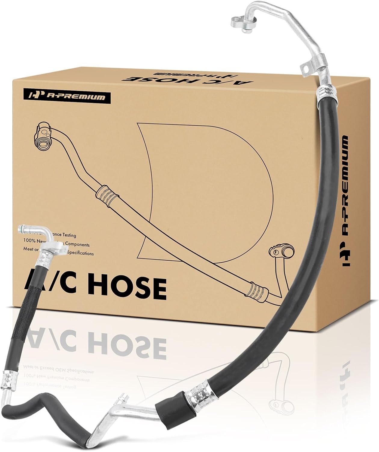 A-Premium A/C Suction Hose Assembly Compatible with Mitsubishi Outlander, 2004 2005 2006, Compressor to Evap