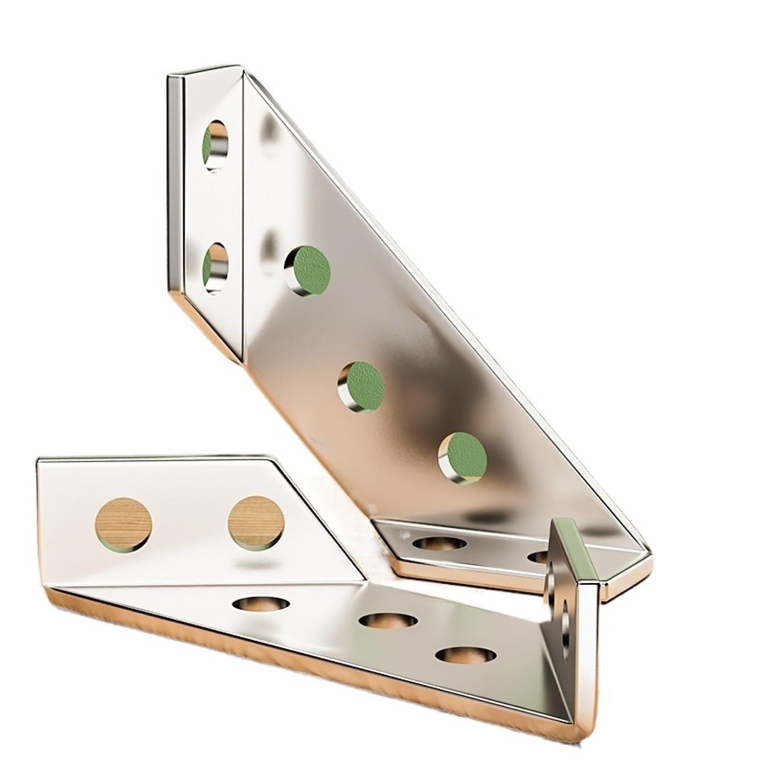 Shelf Brackets Universal Stainless Steel Furniture Corner Connector, Angle Bracket with Screws for Shelves Wood Cabinets for the Kitchen(Purple)