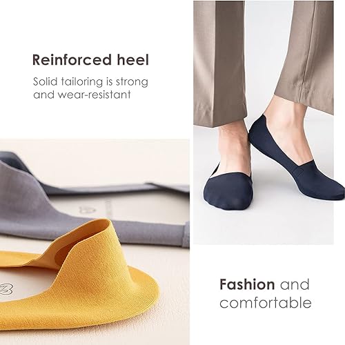 Miniatura 2 de fidragon Calcetines invisibles para mujer, de corte bajo, invisibles para zapatos planos y de vestir, calcetines con agarre antideslizante en el
