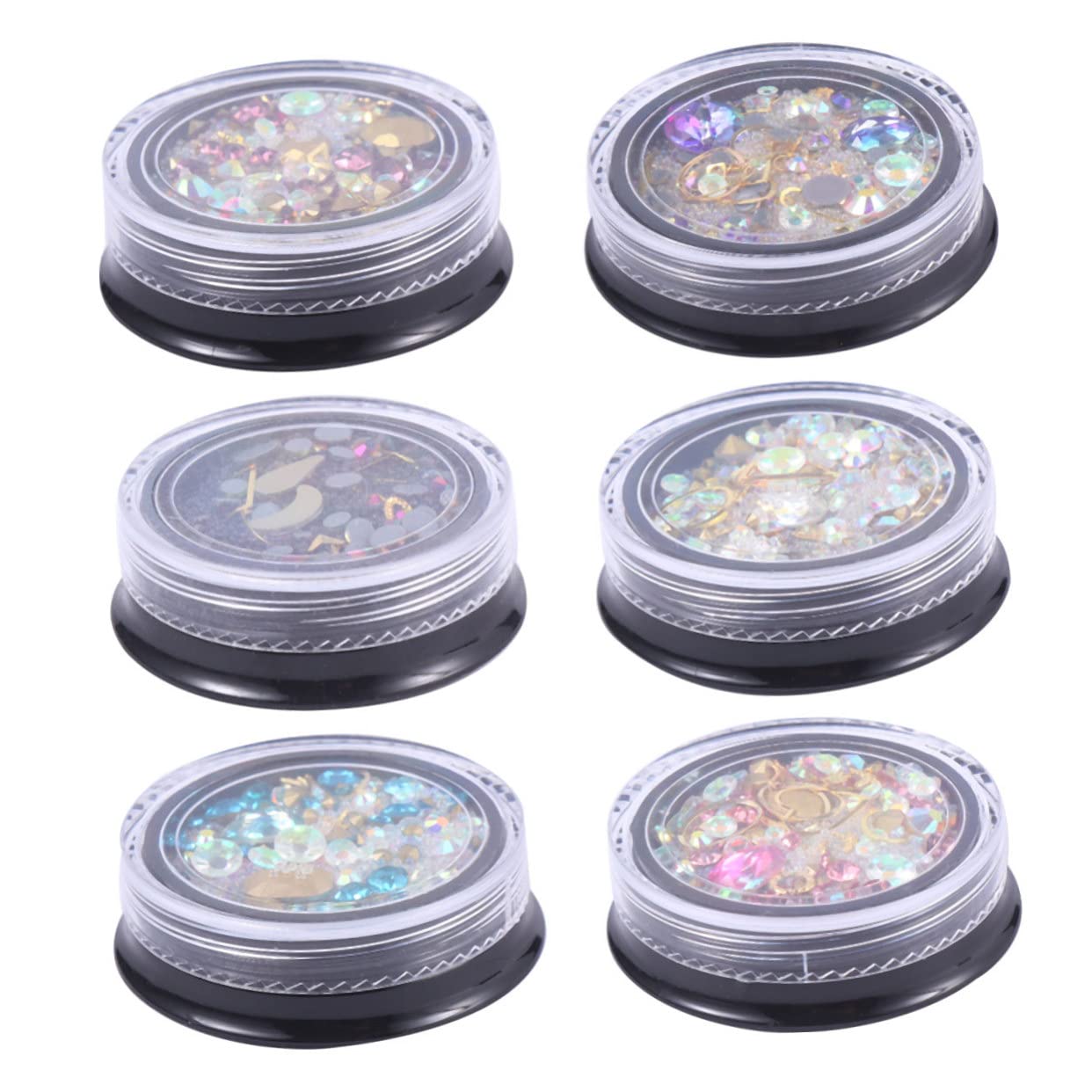 Housoutil Decorazioni Per Unghie Di Strass e Ciondoli Per Nail Art Mix Di Diamanti e Perline Accessori Per Manicure Creativa Adatto Per Uso Salone e Casa