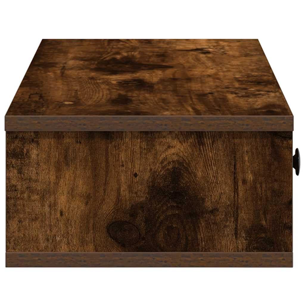 Homgoday Estante de Pared con cajones de Madera contrachapada Blanco Estantería de Pared Colgante Flotante Almacenamiento Espacio Decoración Artículos Diarios en Familia