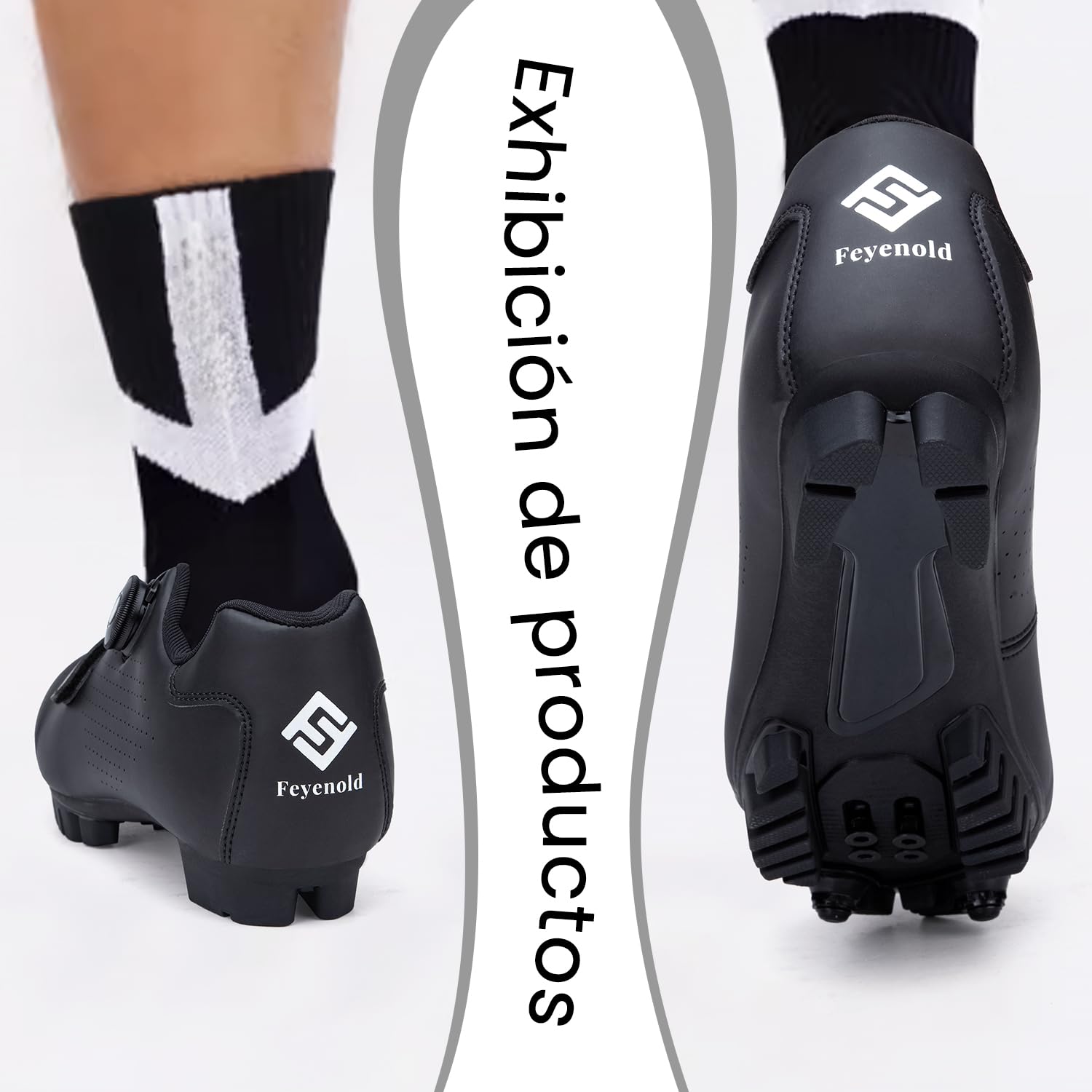 Feyenold Zapatillas de MTB Hombre y Mujer - Zapatillas de Ciclismo/Mountain Bike Compatibles con Calas SPD