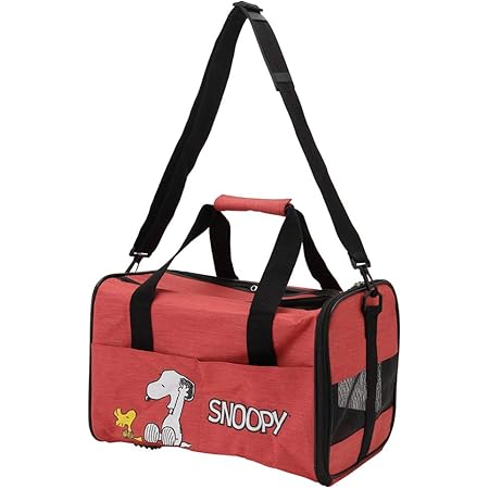 Amazon Peanuts ピーナッツ Snoopy スヌーピー タンクキャリーｓ レッドショルダー付き バッグ ペット用 犬 メッシュ 折り畳み可能 S レッド Dog With Me キャリーバッグ スリング 通販