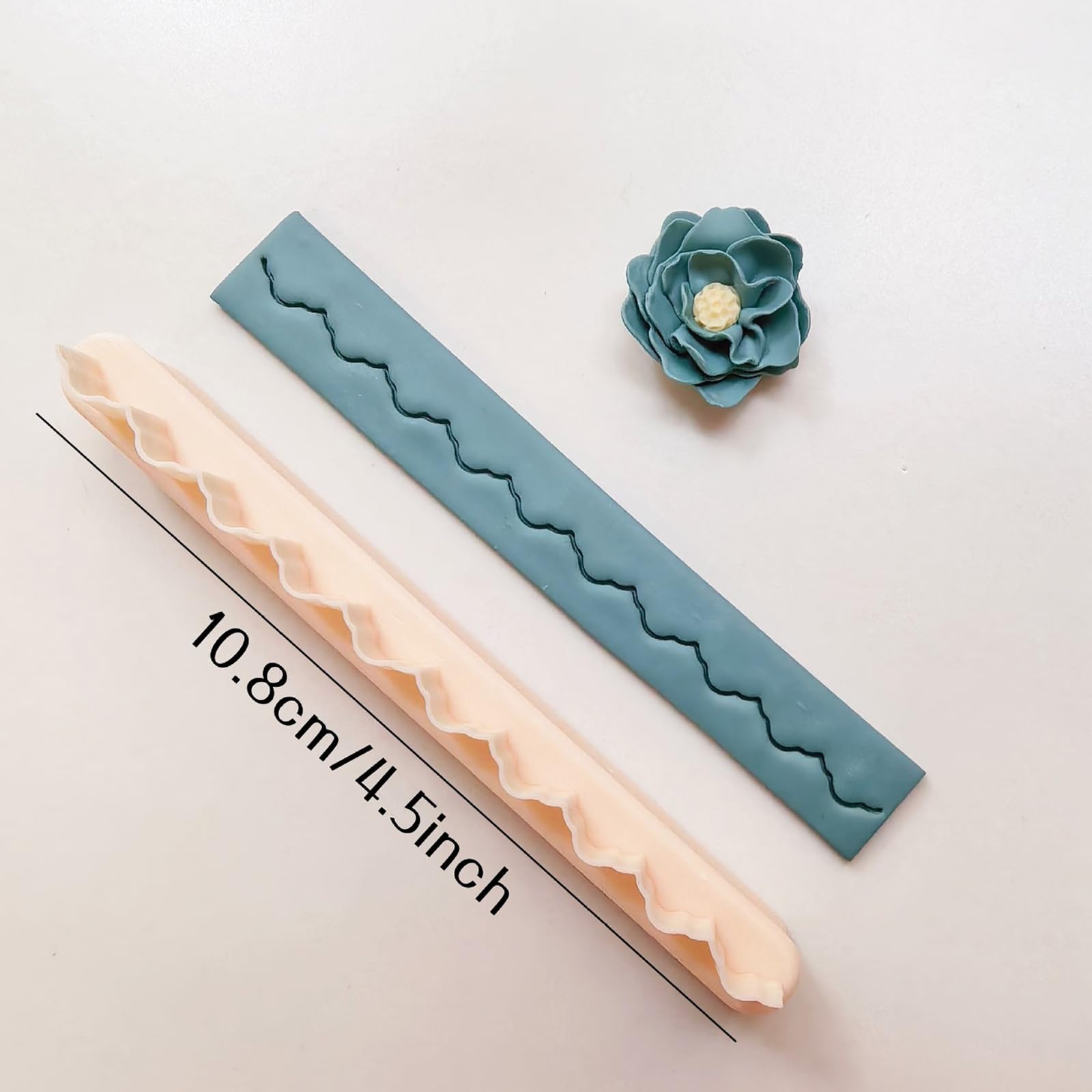 Lot de 8 emporte-pièces en argile polymère pour la fabrication de bijoux avec motifs ondulés et boîte de rangement, parfait pour boucles d'oreilles, pendentifs, outils de coupe en argile pour designs