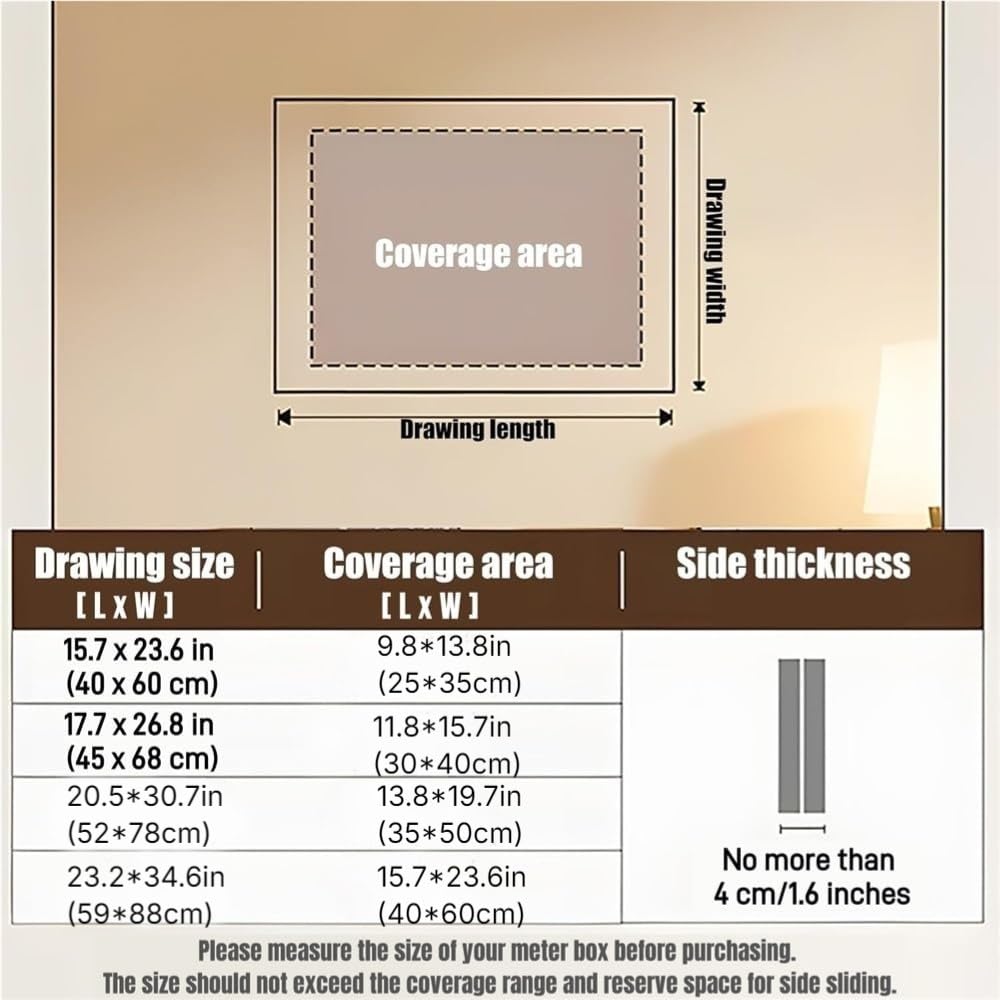 Cuadro Decorativo para Caja Eléctrica, Tapa Oculta Medidor de Luz