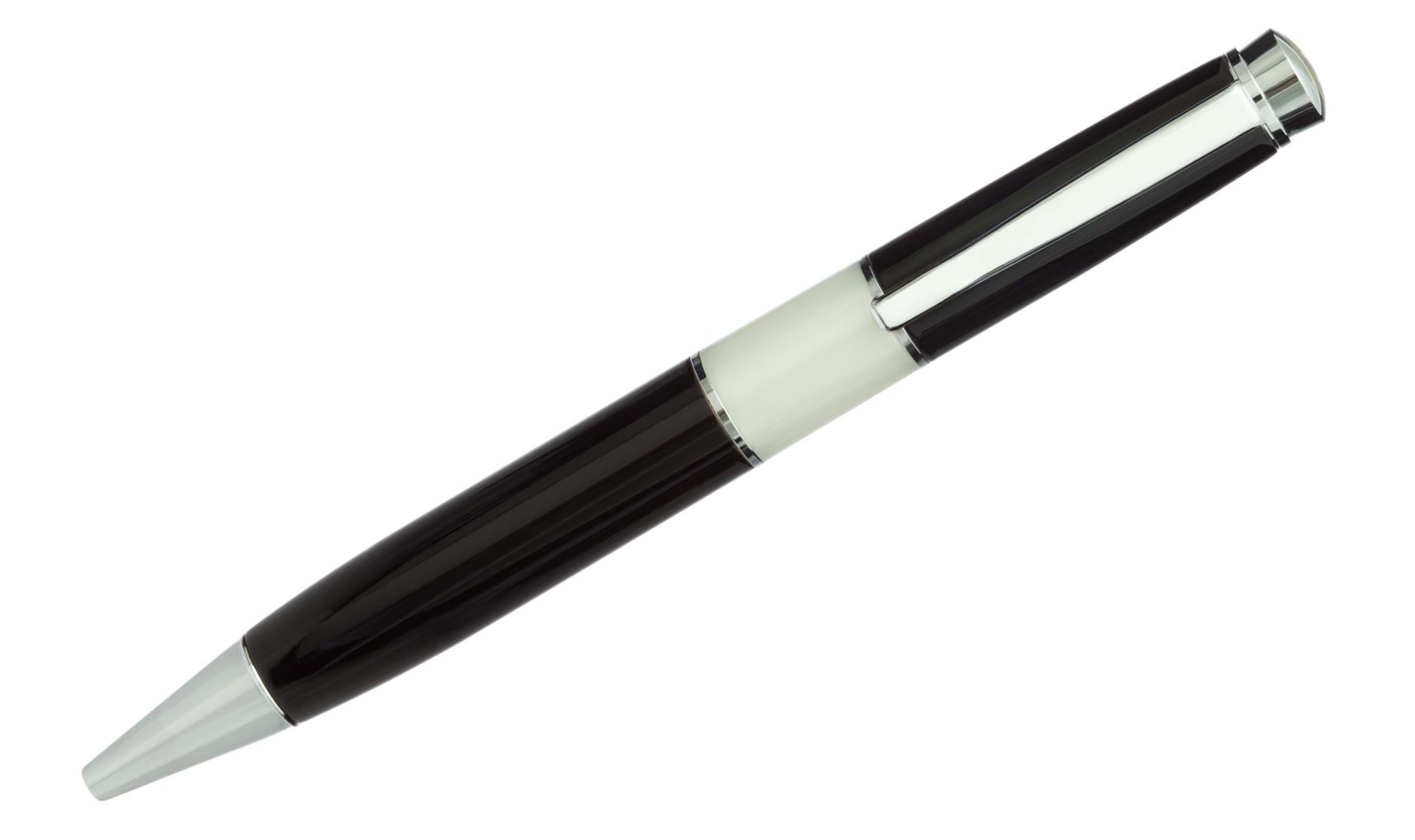 PCA SNIFTY Coconut Scented Metal Pen, Black Barrel with Scented White Band, Black Ink, 1 Pen (PSMP05A)