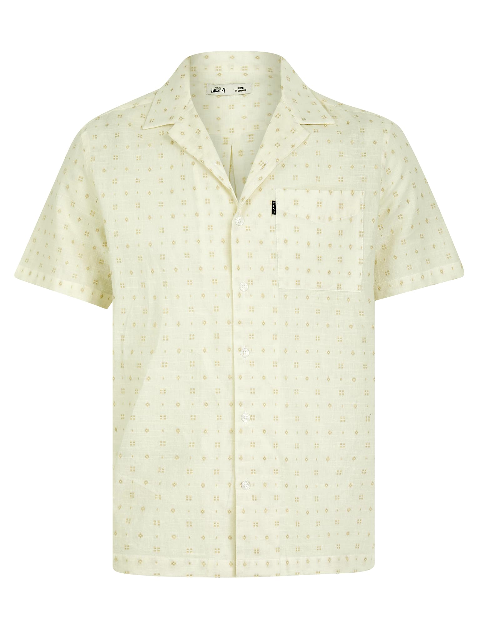 Tokyo Laundry White Cotton Printed Short Sleeve Shirt - Mens XL