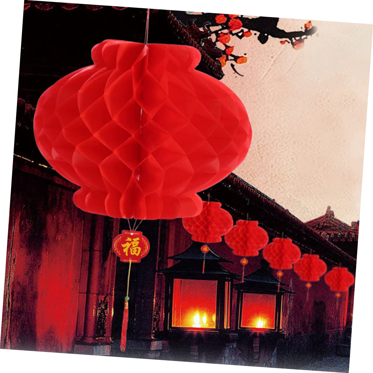 HOMSFOU 100stücke Faltbare Rote Papierlaternen Chinesische Deko Für Neujahr Festivals Und Feiern Hochwertige Wiederverwendbare Laternen Mit Einzigartigem Design