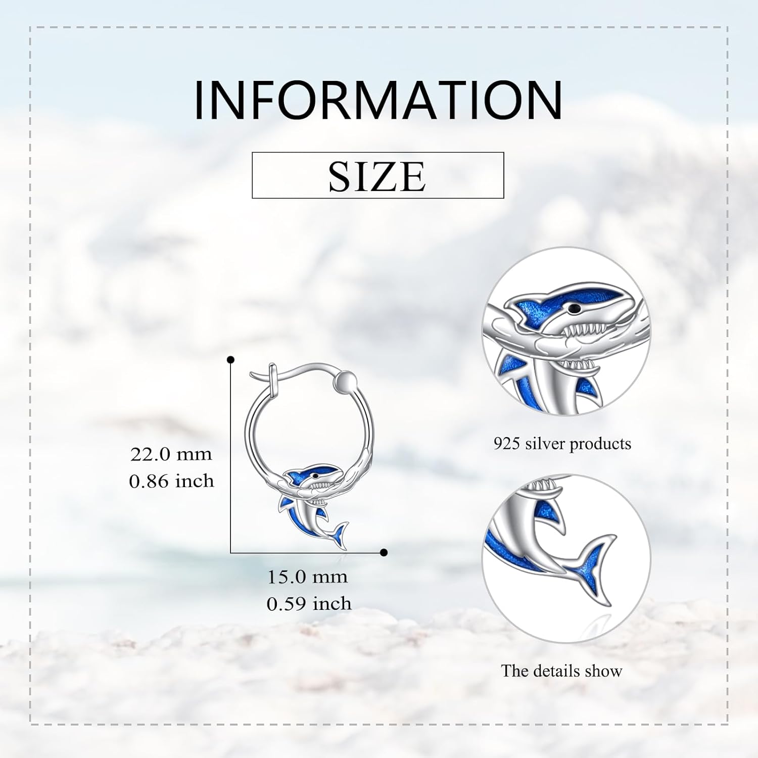 Cat/Dog/Koala/Panda/Elephant/Pig/Penguin/Dolphin/Octopus/Shark/Butterfly/Bat/Hedgehog/Frog/Lily Of The Valley/Sunflower/Wolf/Jellyfish/Lotus/Crab/ Hoop Earrings 925 Sterling Silver Animal Jewelry Gifts for Women - Image 5