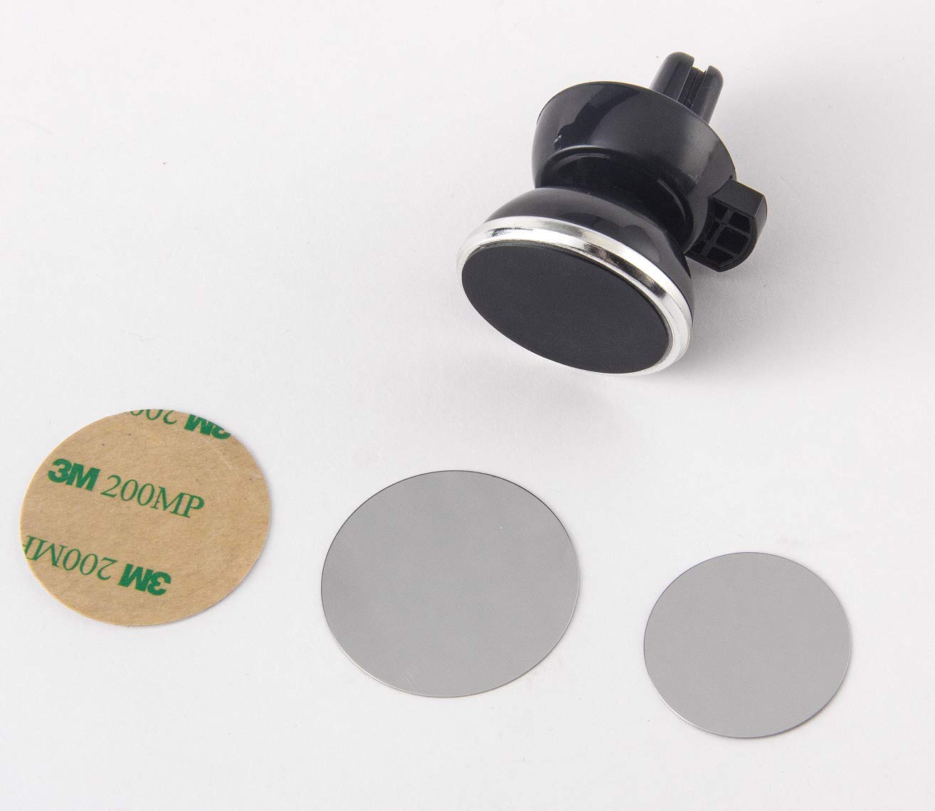 2-pack Universal Air Vent Magnetic Phone Car Mount Cell Phone Holder for Car with 4 Metal Plates and Double Tape, for All Cell Phones and Mini Tablets(Apple, Samsung, HTC, ZTE, TCL, LG etc)