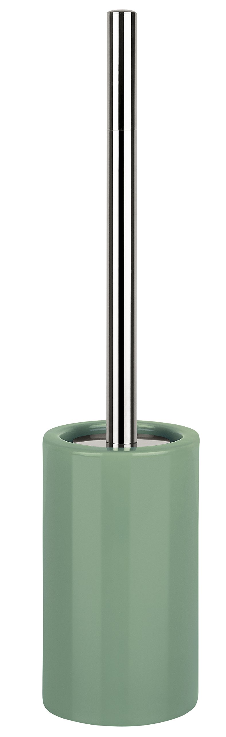 Spirella Brosse WC Porte-Balai Toilette Pot à Balai „Tube" - Ensemble WC Céramique Et Acier Inoxydable Vert