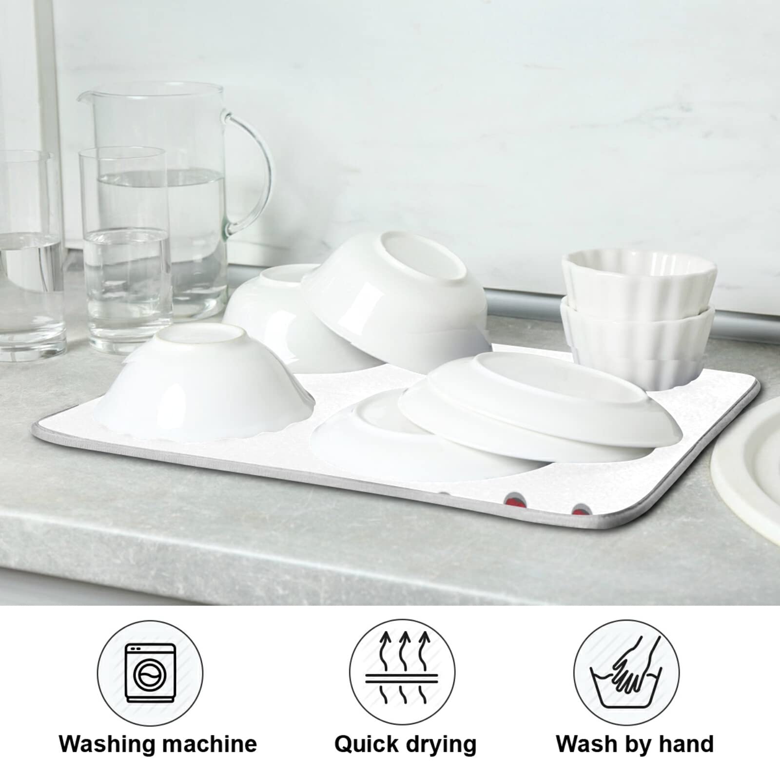 Amazon.com: ZzWwR Baseball Stripe Absorbent Dish Drying Mat